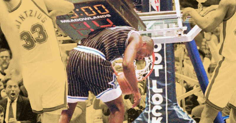 shaq shatters backboard