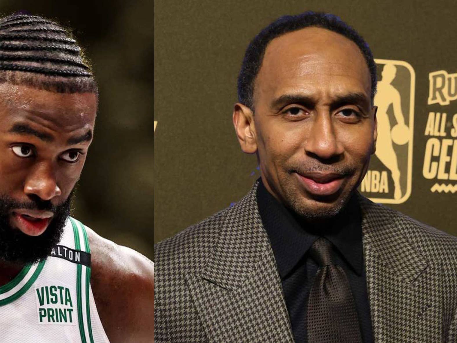 Jaylen Brown and Stephen A. Smith