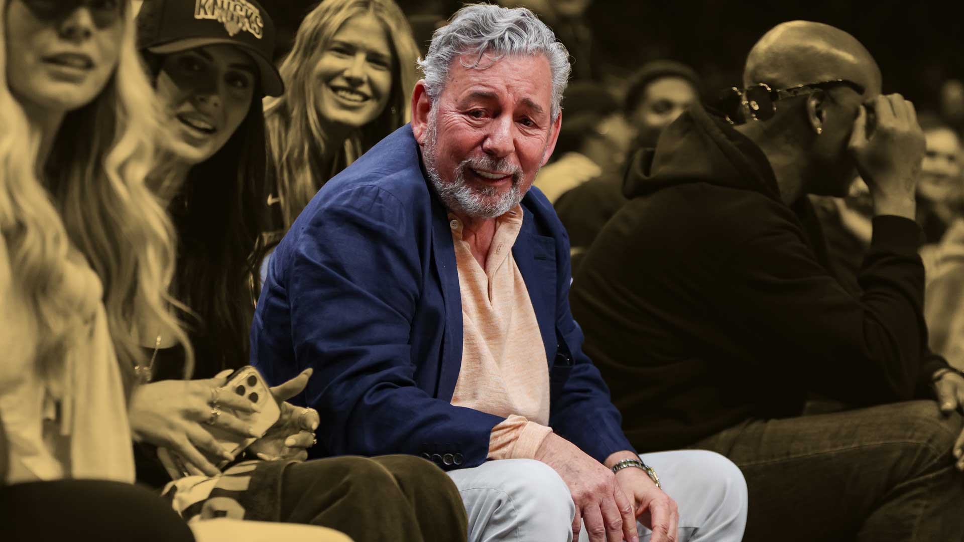 Bruce Rogen Ben Stiller and Timothée Chalamet show their Knicks fandom during Met ...