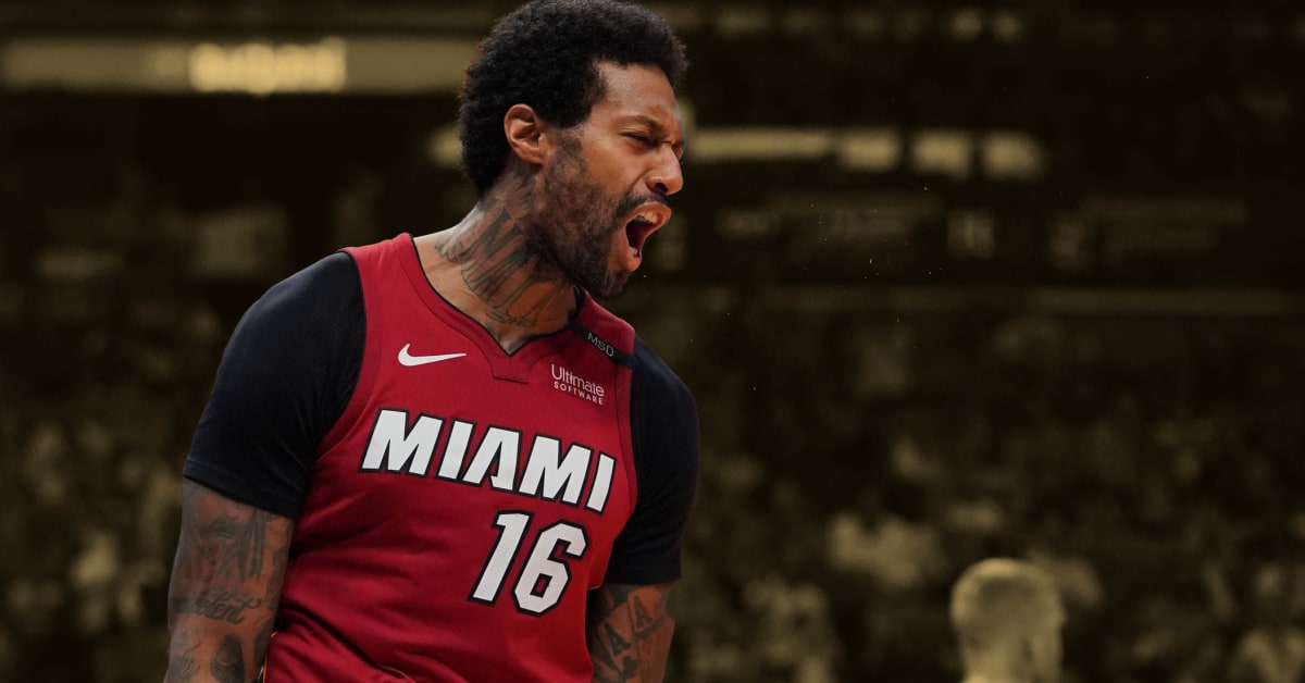 When James Johnson kicked a wedgie off the rim in Heat practice