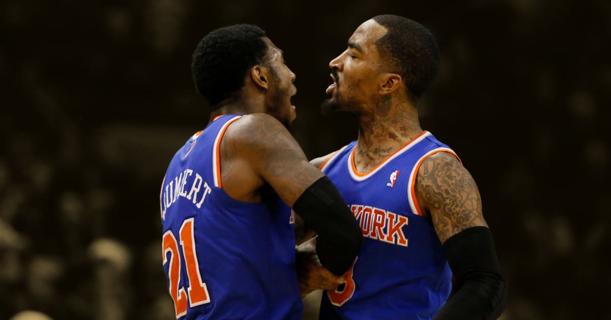 J.R. Smith shares a story about he and Iman Shumpert pulling up to Dave & Buster's in Times Square: "We play for the Knicks, man"