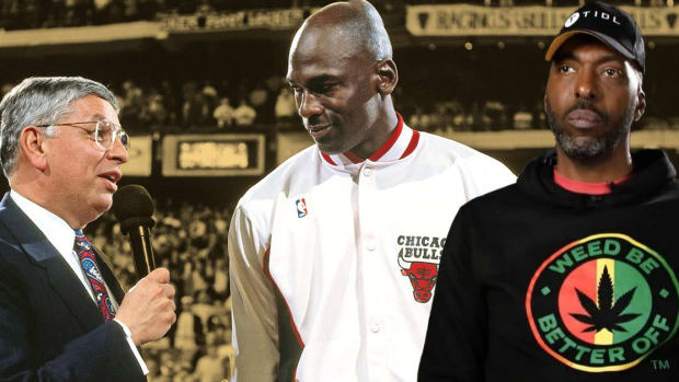 John Salley & Michael Jordan & David Stern