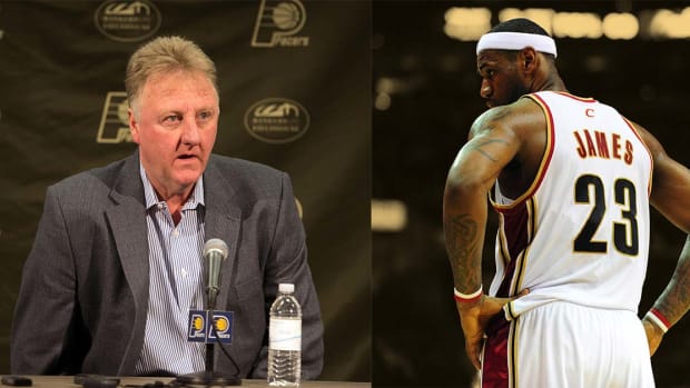 Larry Bird explains why he didn't want to trade for LeBron James' teammates during his time as the Pacers president