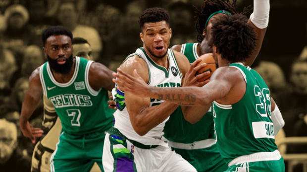 Milwaukee Bucks forward Giannis Antetokounmpo during the game against the Boston Celtics