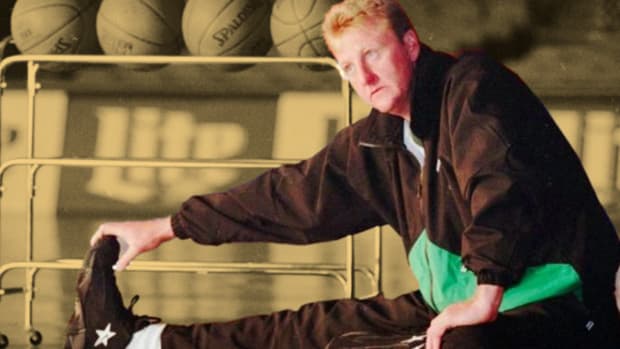 Larry Bird once challenged a reporter to a free throw shooting competition using just his left hand and won $160 off of him