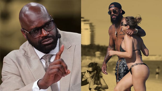NBA analyst and former player Shaquille O'Neal, Marcus Jordan and Larsa Pippen