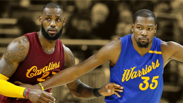Cleveland Cavaliers forward LeBron James and Golden State Warriors forward Kevin Durant