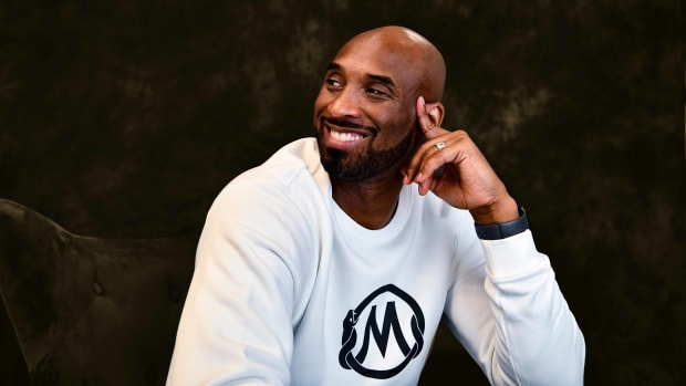 Former Los Angeles Lakers superstar Kobe Bryant sits in his office in Costa Mesa, California