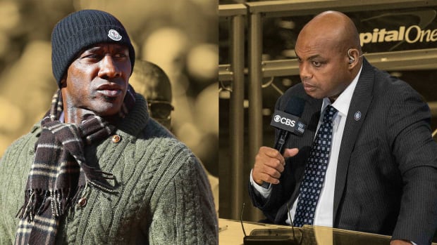Current host of Undisputed and Denver Broncos former tight end Shannon Sharpe (left); NBA Hall of Famer and current analyst on "NBA on TNT," Charles Barkley (right)
