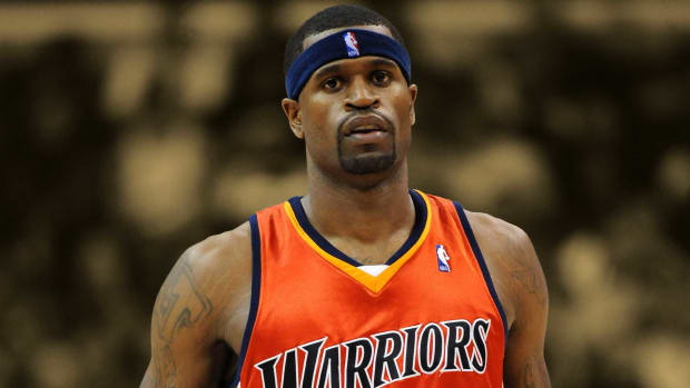 February 23, 2009; Golden State Warriors forward Stephen Jackson during the game against the Los Angeles Clippers at the Staples Center