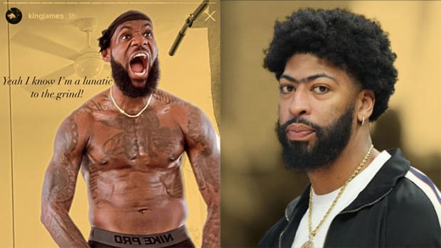Los Angeles Lakers forward LeBron James and Anthony Davis