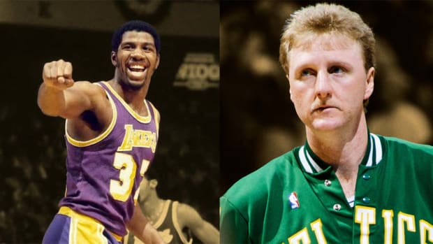 The first time Larry Bird and Magic Johnson matched up in the NBA
