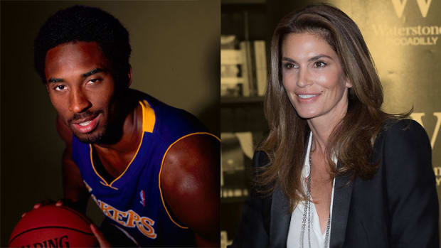 Los Angeles Lakers shooting guard Kobe Bryant and supermodel Cindy Crawford