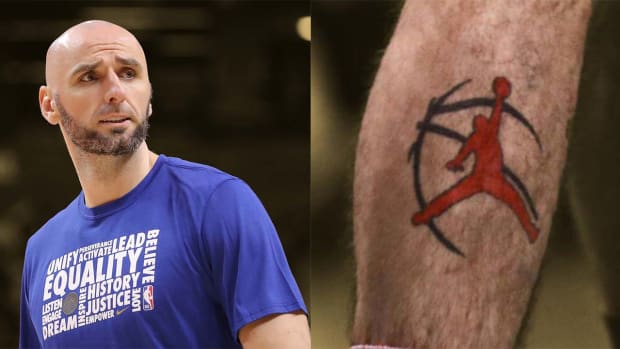 Marcin Gortat's Jordan tattoo
