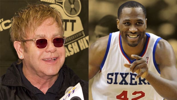 Elton John and Philadelphia 76ers forward Elton Brand