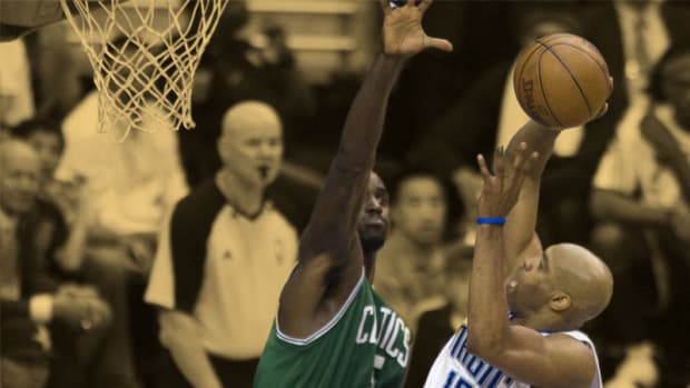 Orlando Magic guard Vince Carter and Boston Celtics forward Kevin Garnett
