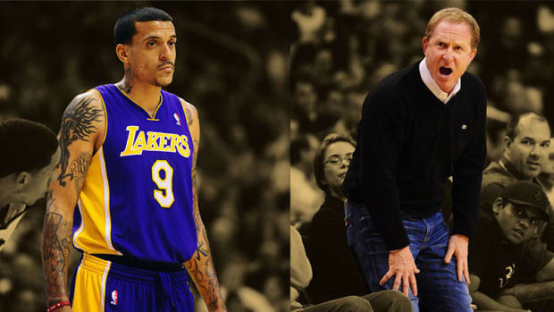 Los Angeles Lakers forward Matt Barnes and Phoenix Suns owner Robert Sarver