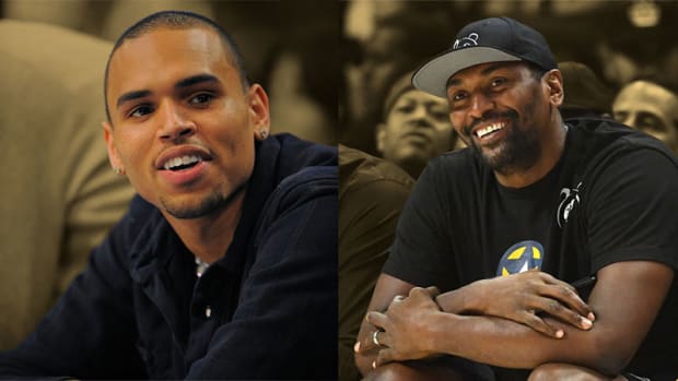 Recording artist Chris Brown and Former NBA player Metta World Peace