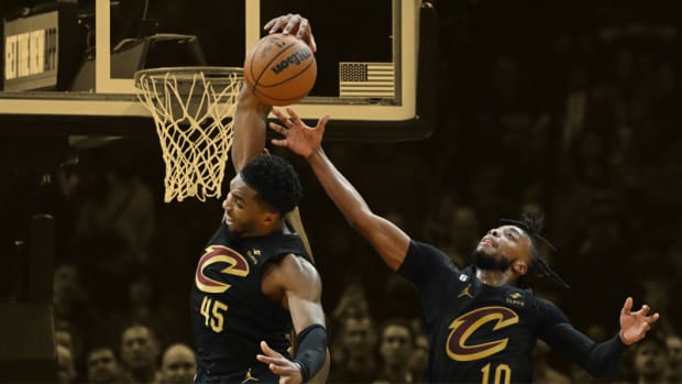 Cleveland Cavaliers guard Donovan Mitchell and guard Darius Garland