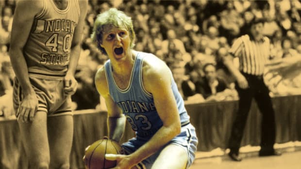 Indiana State Sycamores forward Larry Bird