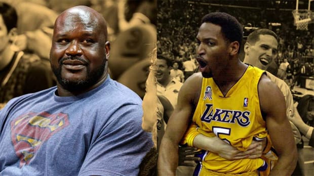 Shaquille O'Neal and former Lakers' forward Robert Horry