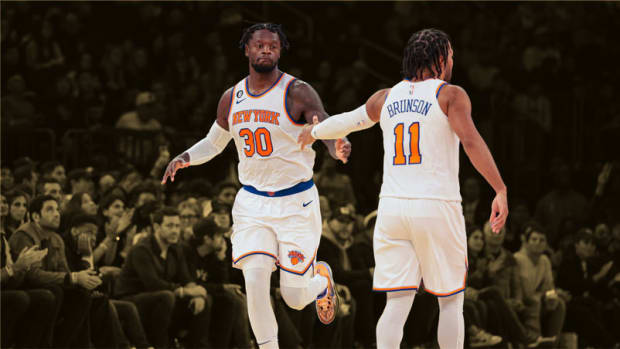 New York Knicks forward Julius Randle and guard Jalen Brunson