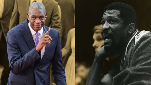 NBA legends Dikembe Mutombo and Bill Russell