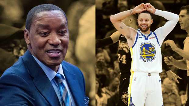 Golden State Warriors superstar Stephen Curry; Hall of Famer and Detroit Pistons legend Isiah Thomas