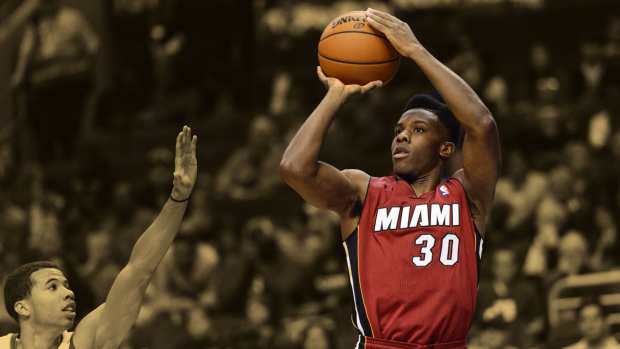 Miami Heat guard Norris Cole (30) shoots a jump shot 