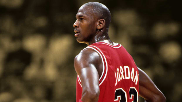January 16, 1991; Chicago Bulls guard Michael Jordan against the Orlando Magic at the Orlando Arena