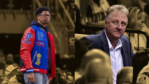 Former NBA player Jalen Rose, and Boston Celtics legend, and Pacers coach Larry Bird