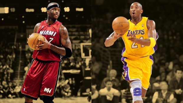 Jermaine O'Neal and Kobe Bryant