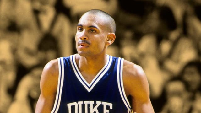 Duke University guard Grant Hill (33) in action against the Wake Forest Demon Deacons at the LJVM Coliseum.