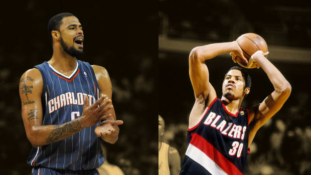 Tyson Chandler with the Charlotte Bobcats in 2009, Rasheed Wallace with Portland Trailblazers in 1997