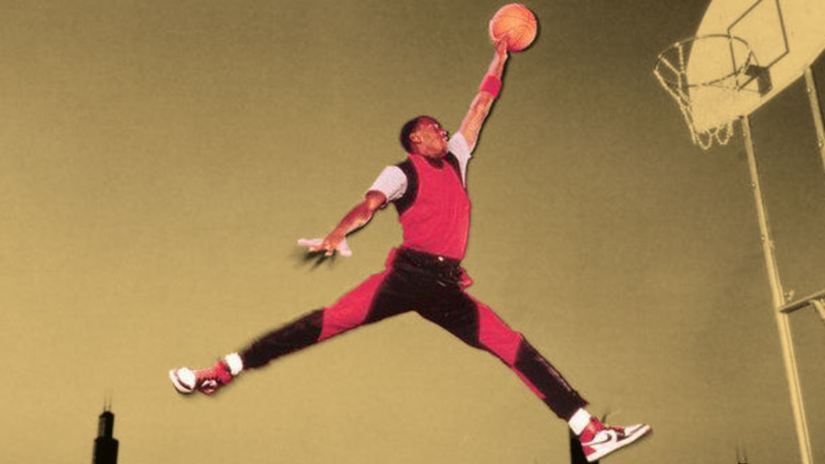 Michael Jordan Famous Foul Line Dunk Sports Poster Print 24 x 36 inches. 