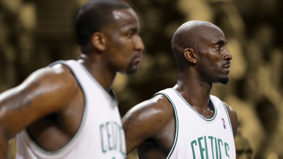 When I showed up I know he was surprised, I know Kendrick Perkins was  surprised” - Ray Allen on attending Kevin Garnett's Celtics jersey  retirement, says he expected some boos from fans