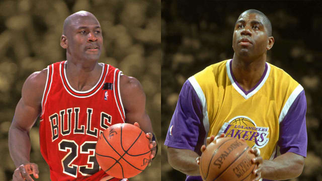 Michael jordan clearance guarding magic johnson