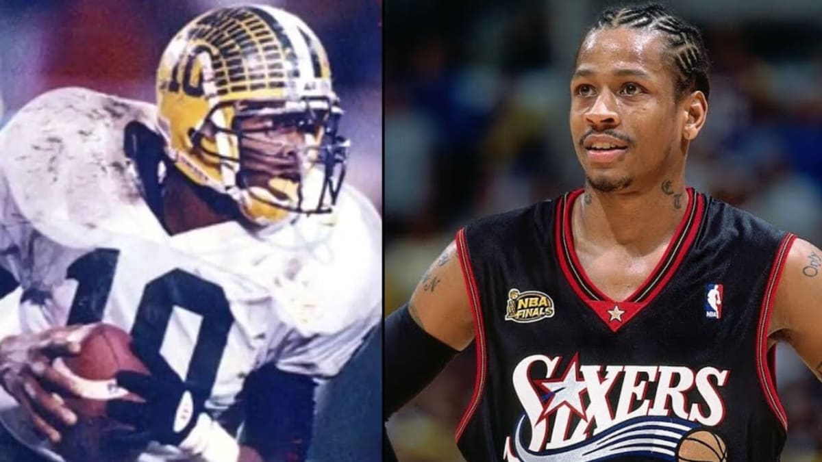 Allen iverson high school on sale football jersey