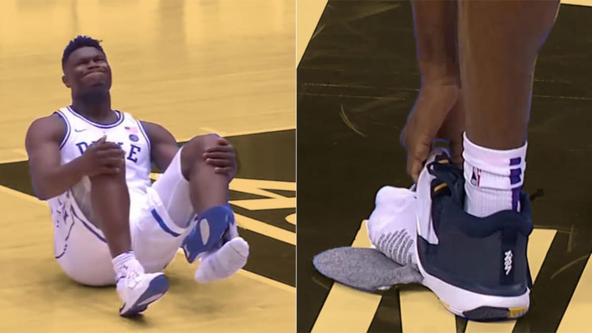 Fans fear for Zion Williamson s safety after Nike Zion shoe breaks