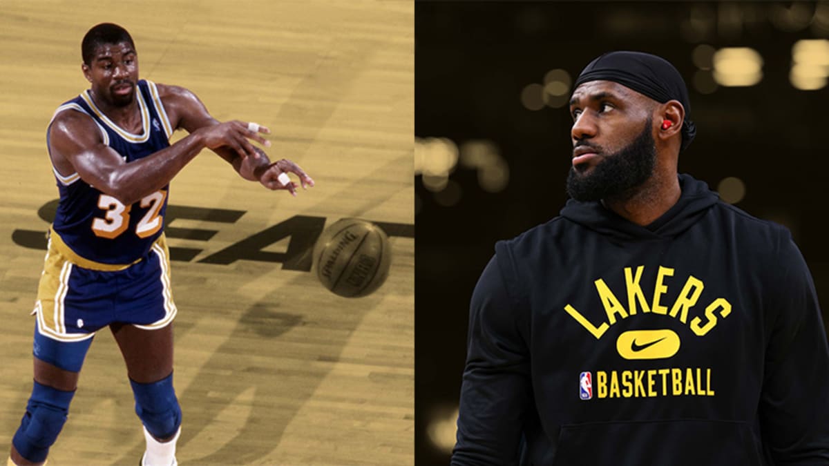 Lebron james and magic johnson hot sale