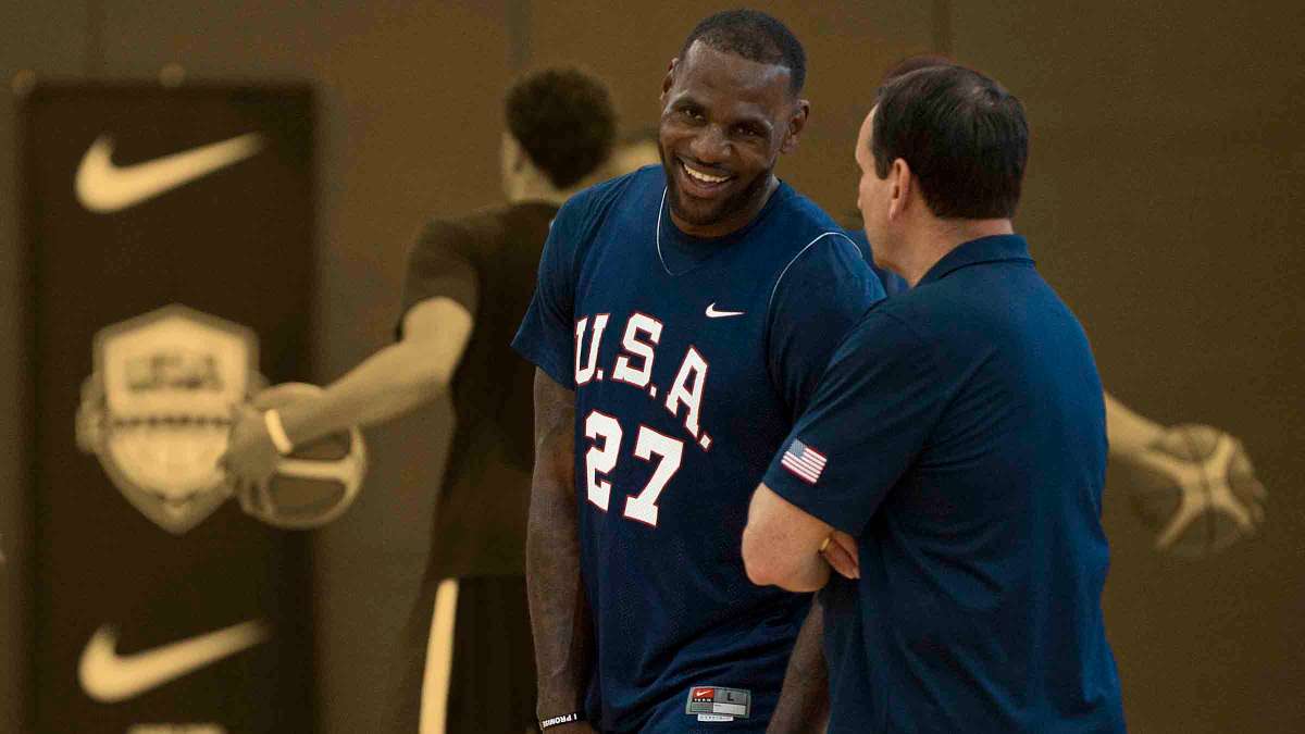 Coach k lebron james best sale