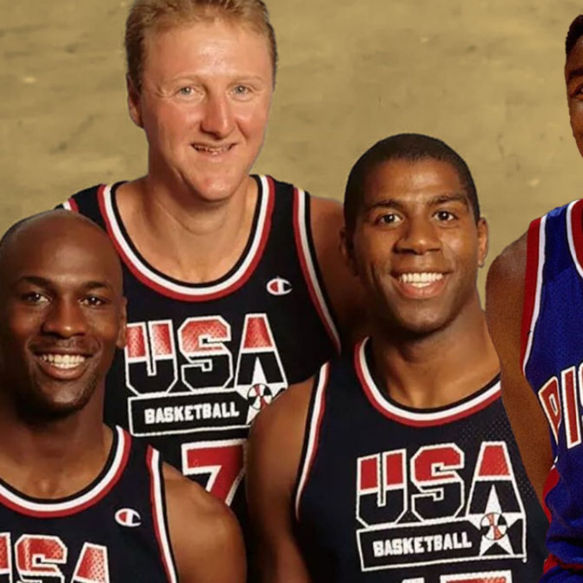 Michael Jordan, Larry Bird and Magic Johnson on the same team 