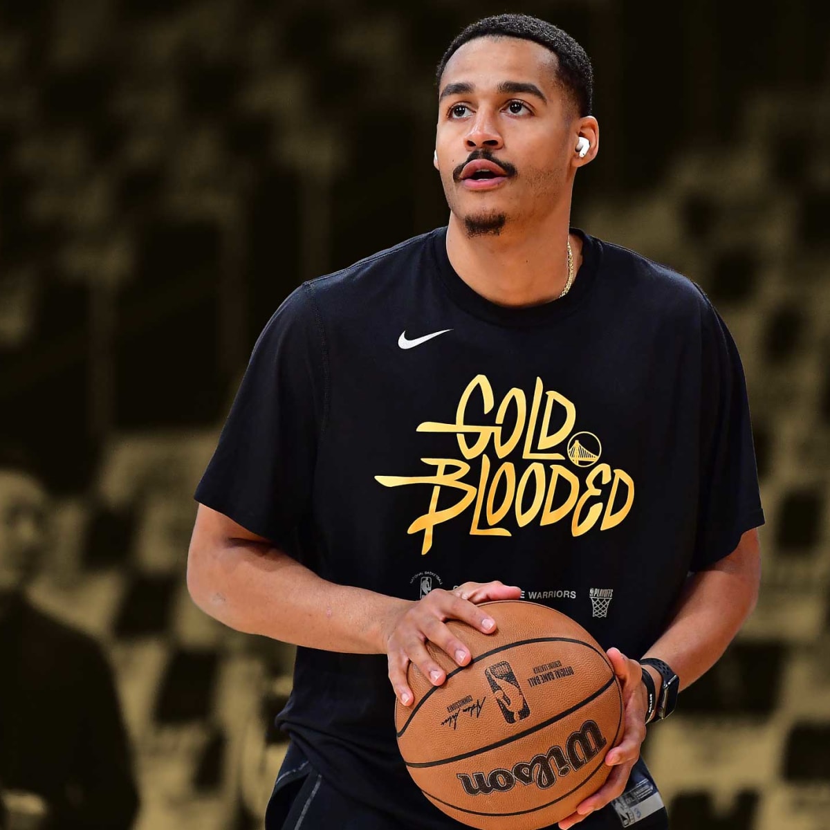 jordan poole black warriors jersey