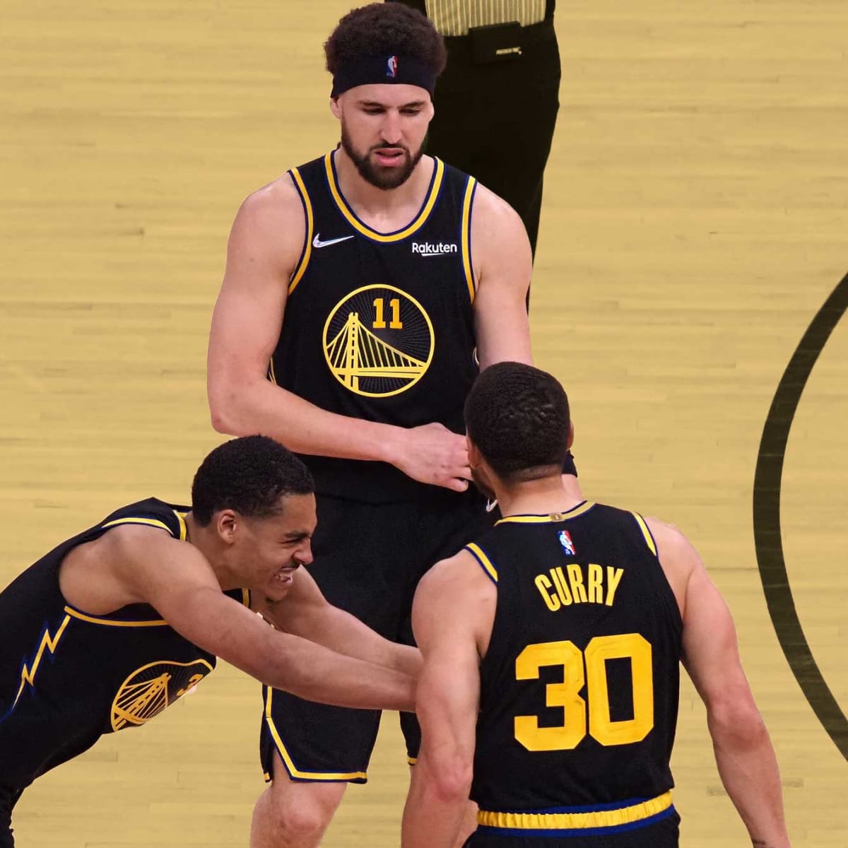 Warriors vs Nuggets: Steph Curry, Klay Thompson and Jordan Poole