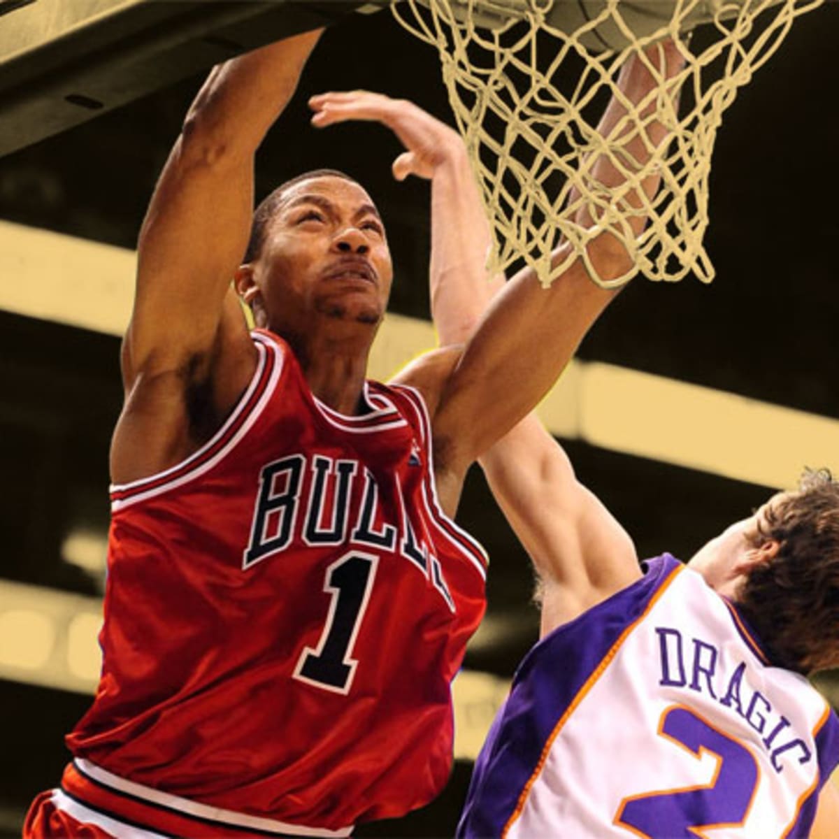 Derrick Rose Dunks - What are you doing Dragic? 