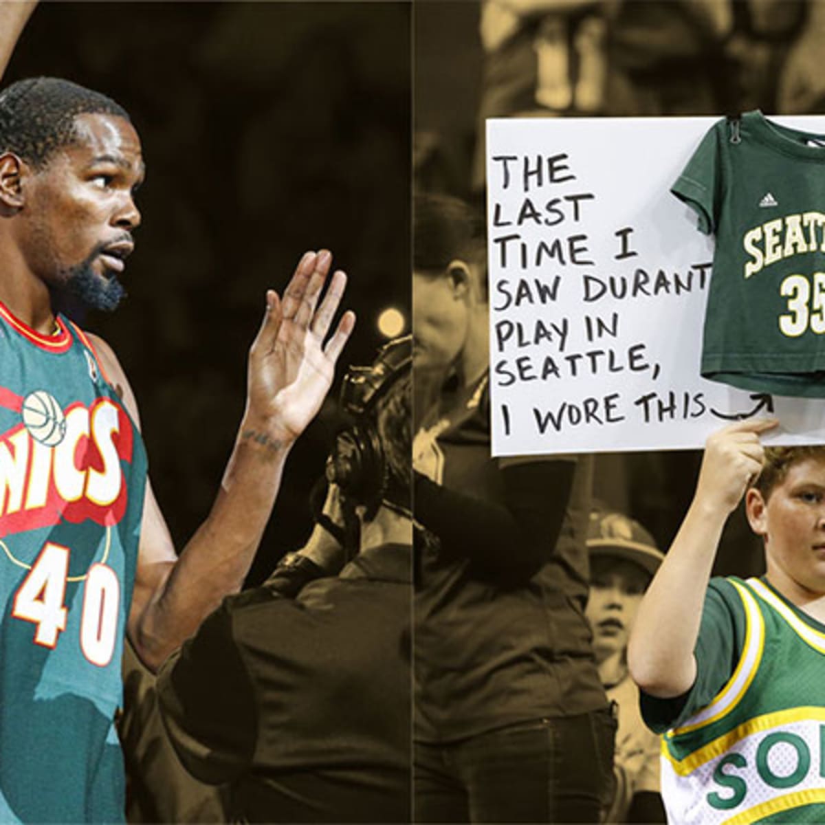 Kevin Durant Seattle Supersonics jersey T-Shirt