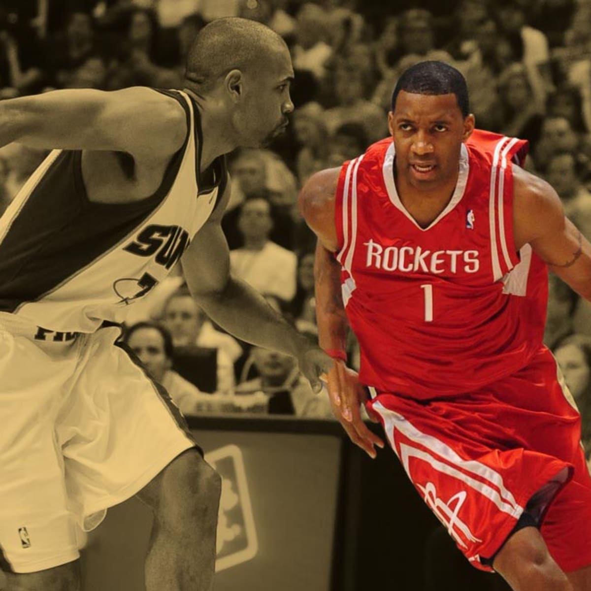  Tracy McGrady Number 1 Houston Rockets Orlando Magic