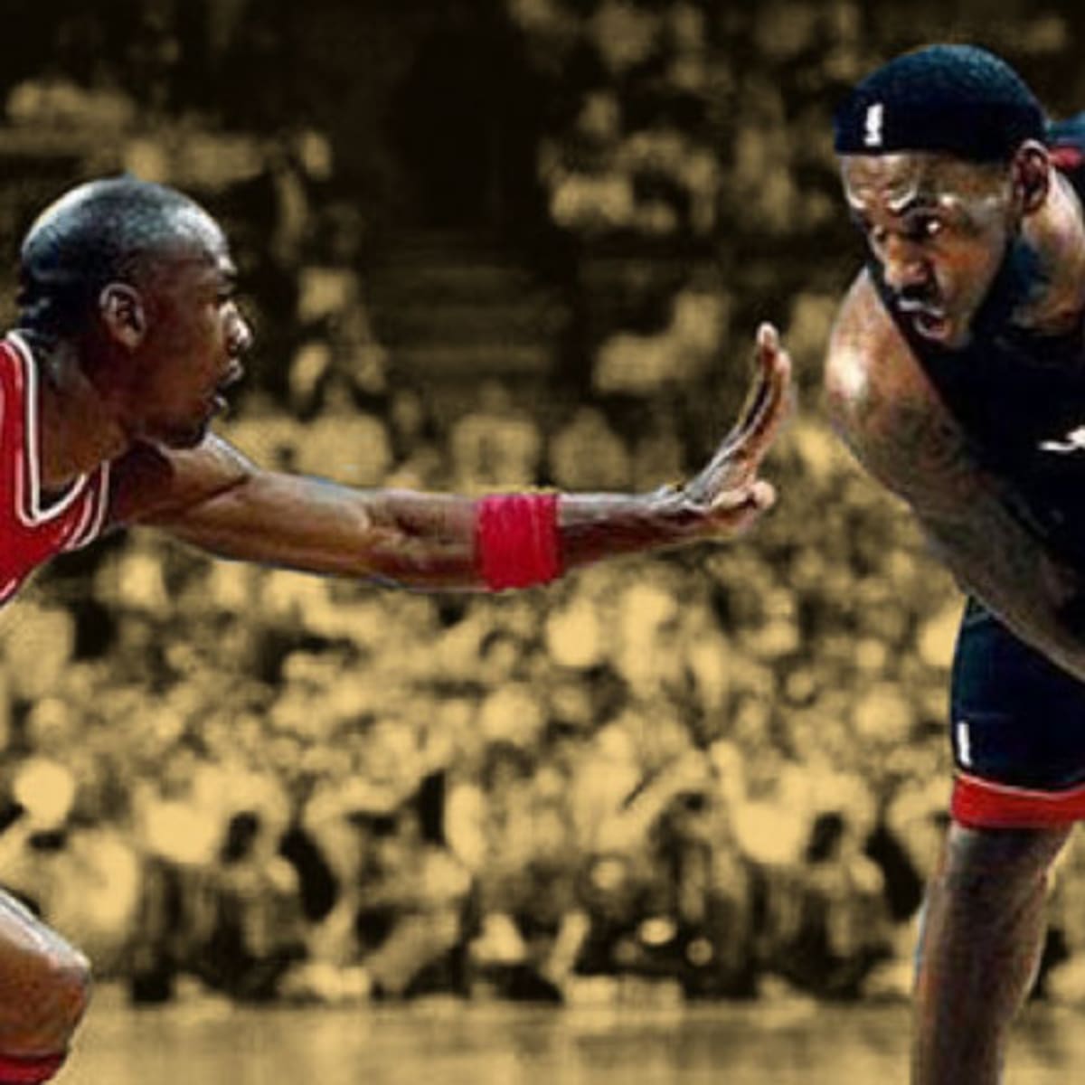 Lebron guarding jordan online