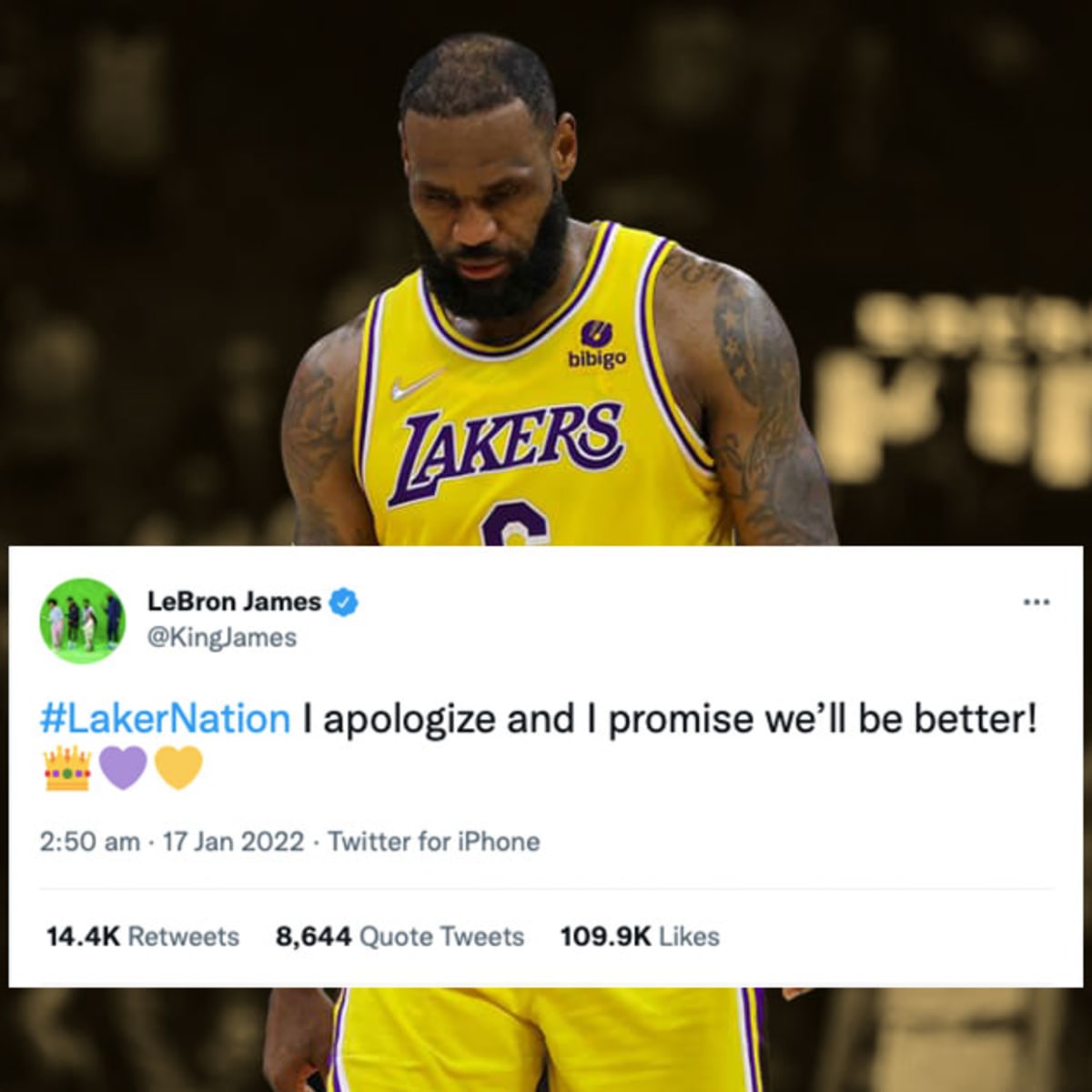 LeBron James promise tweet to Laker Nation is not aging well
