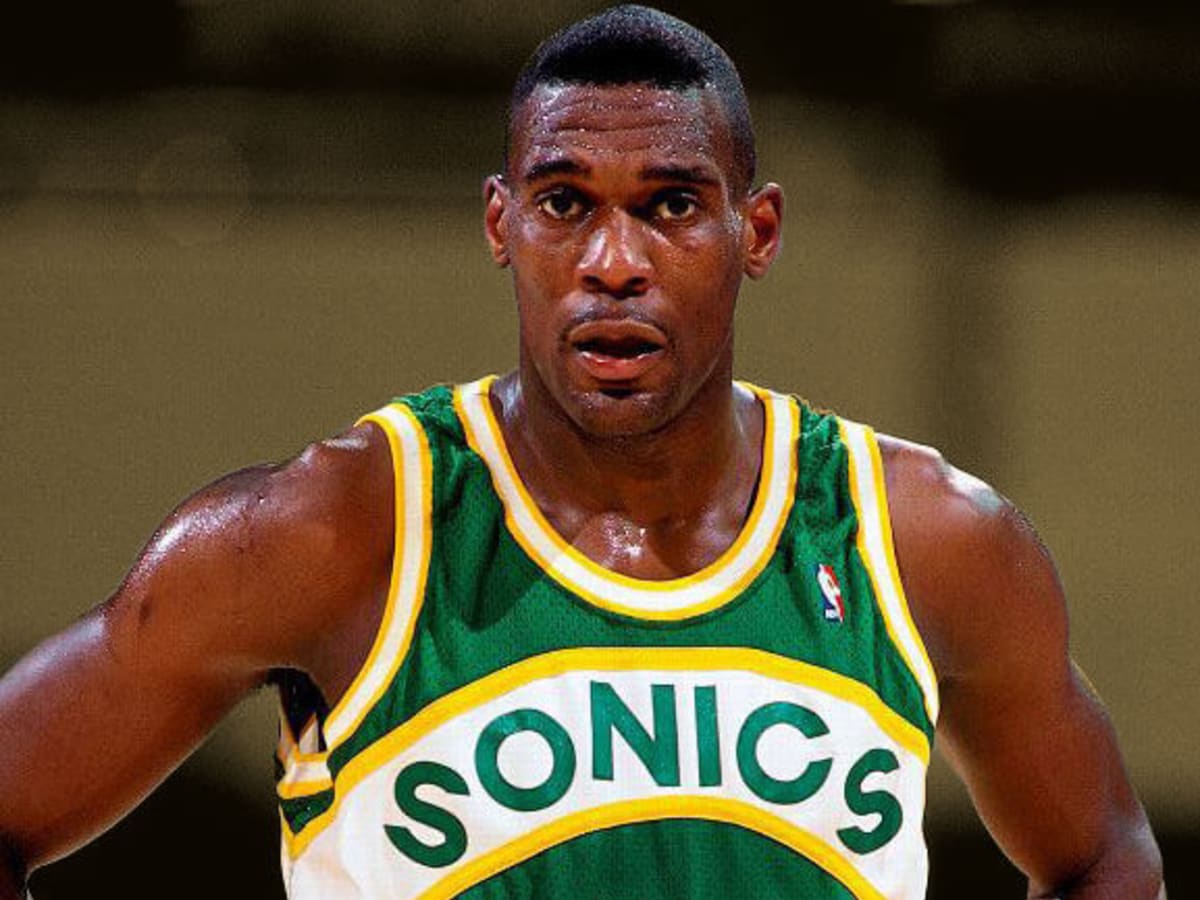 Basketball NBA Player Shawn Kemp of the Seattle Supersonics 